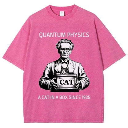 Schrödinger's Cat Quantum Vintage Distressed T-shirt
