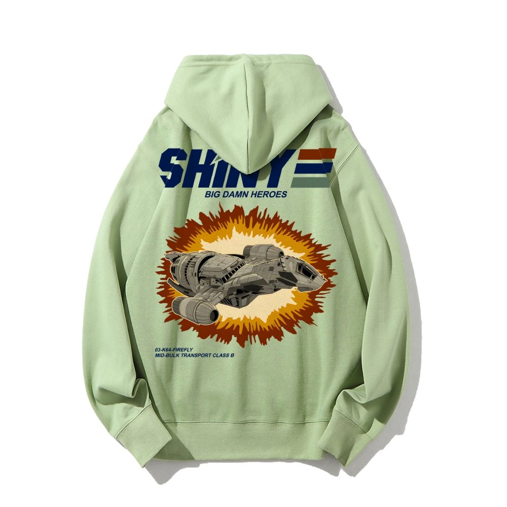 Shiny Heroes Printed Back Cotton Hoodie