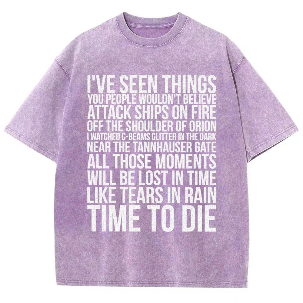 Like Tears In Rain...Time To Die Vintage Distressed T-shirt