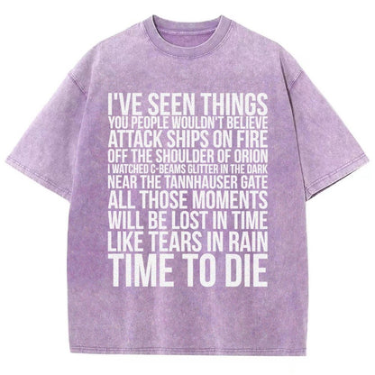 Like Tears In Rain...Time To Die Vintage Distressed T-shirt