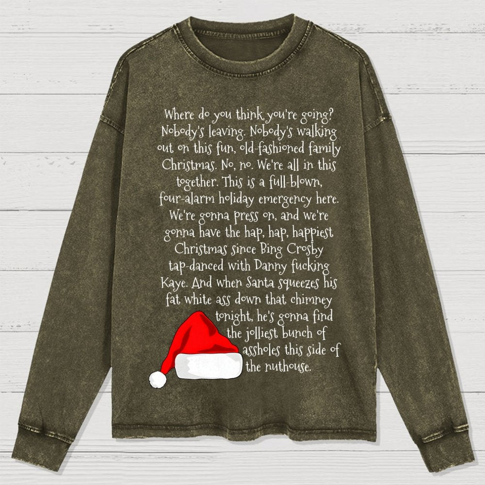 Christmas Rant Washed Long Sleeve Tee