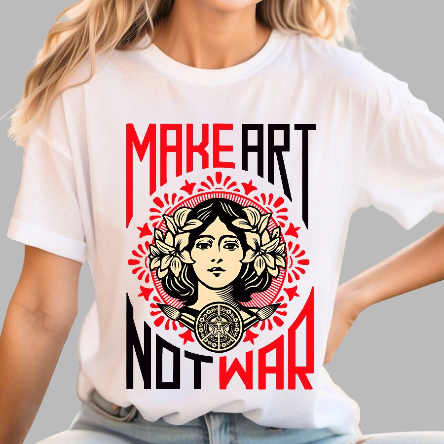 Make Art Not War Geek T-Shirt
