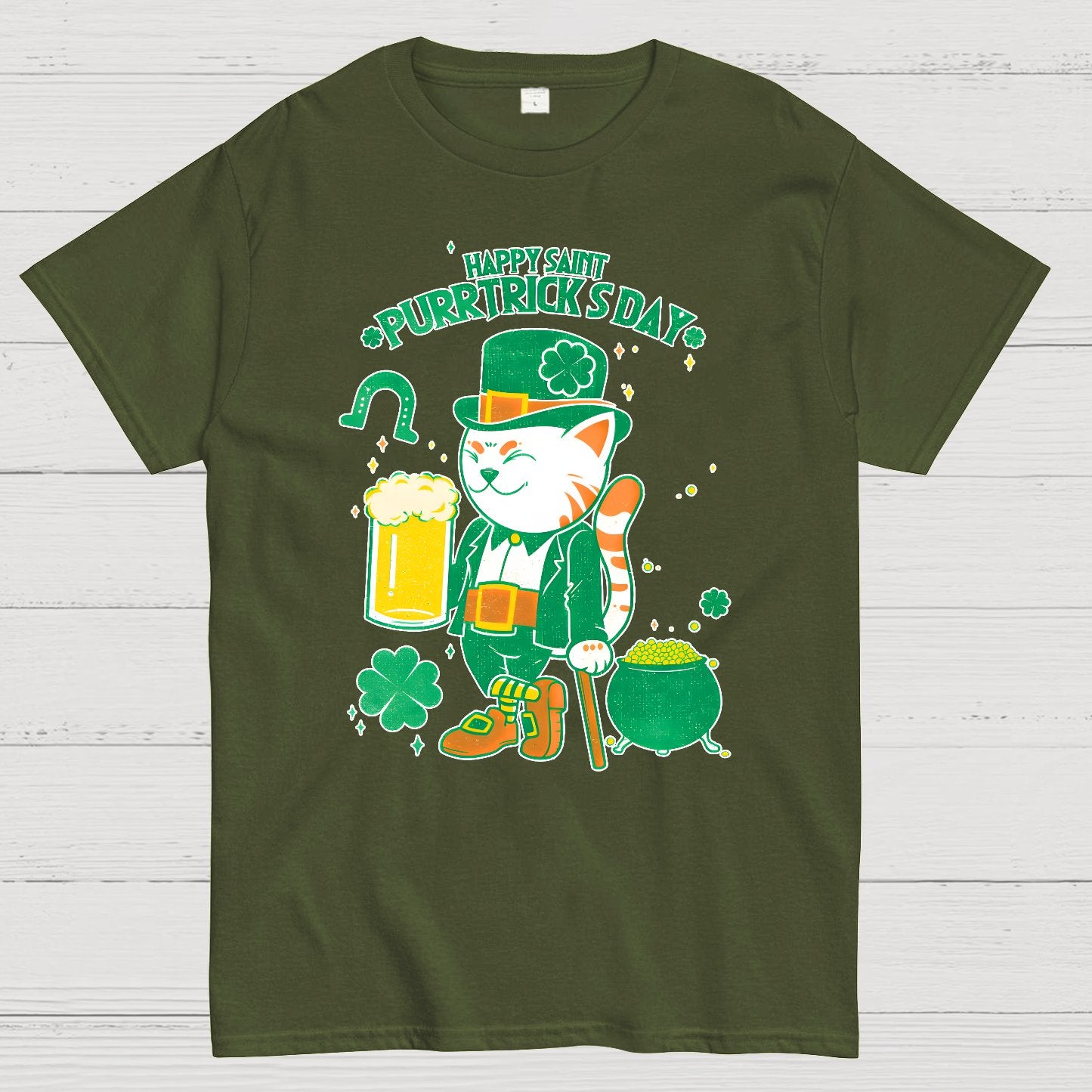 Cat St. Patrick's Day Geek T-Shirt