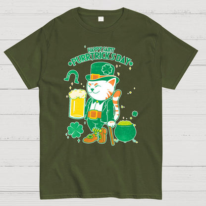 Cat St. Patrick's Day Geek T-Shirt