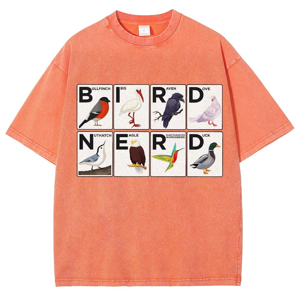 Bird Nerd Watching Vintage Retro Birdwatching Vintage Distressed T-shirt