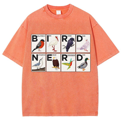Bird Nerd Watching Vintage Retro Birdwatching Vintage Distressed T-shirt