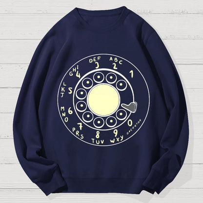 Rotary Dial Vintage Funny Geek Cotton Sweatshirt