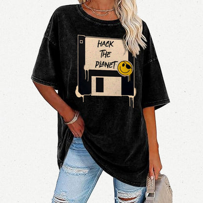 Hack The Planet Vintage Distressed T-shirt