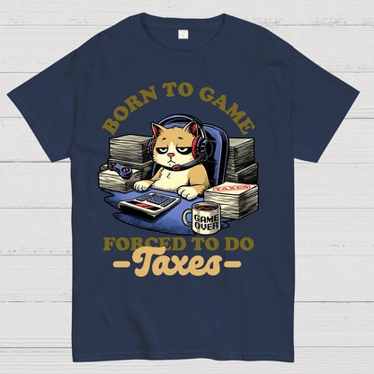 Cat Gamer Taxes Geek T-Shirt