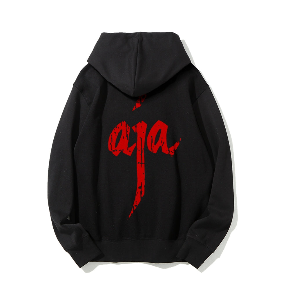 Aja Printed Back Unisex Cotton Hoodie