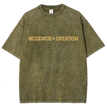 Science vs Opinion Vintage Distressed T-shirt