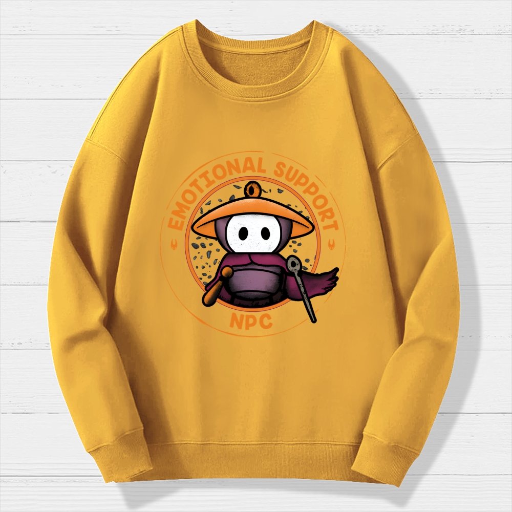 Emotional Support NPC Geek Cotton Sweatshirt