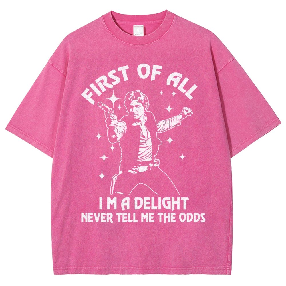 First Of All I'm A Delight Vintage Distressed T-shirt