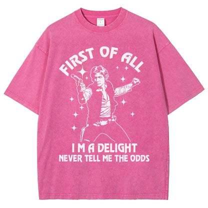 First Of All I'm A Delight Vintage Distressed T-shirt