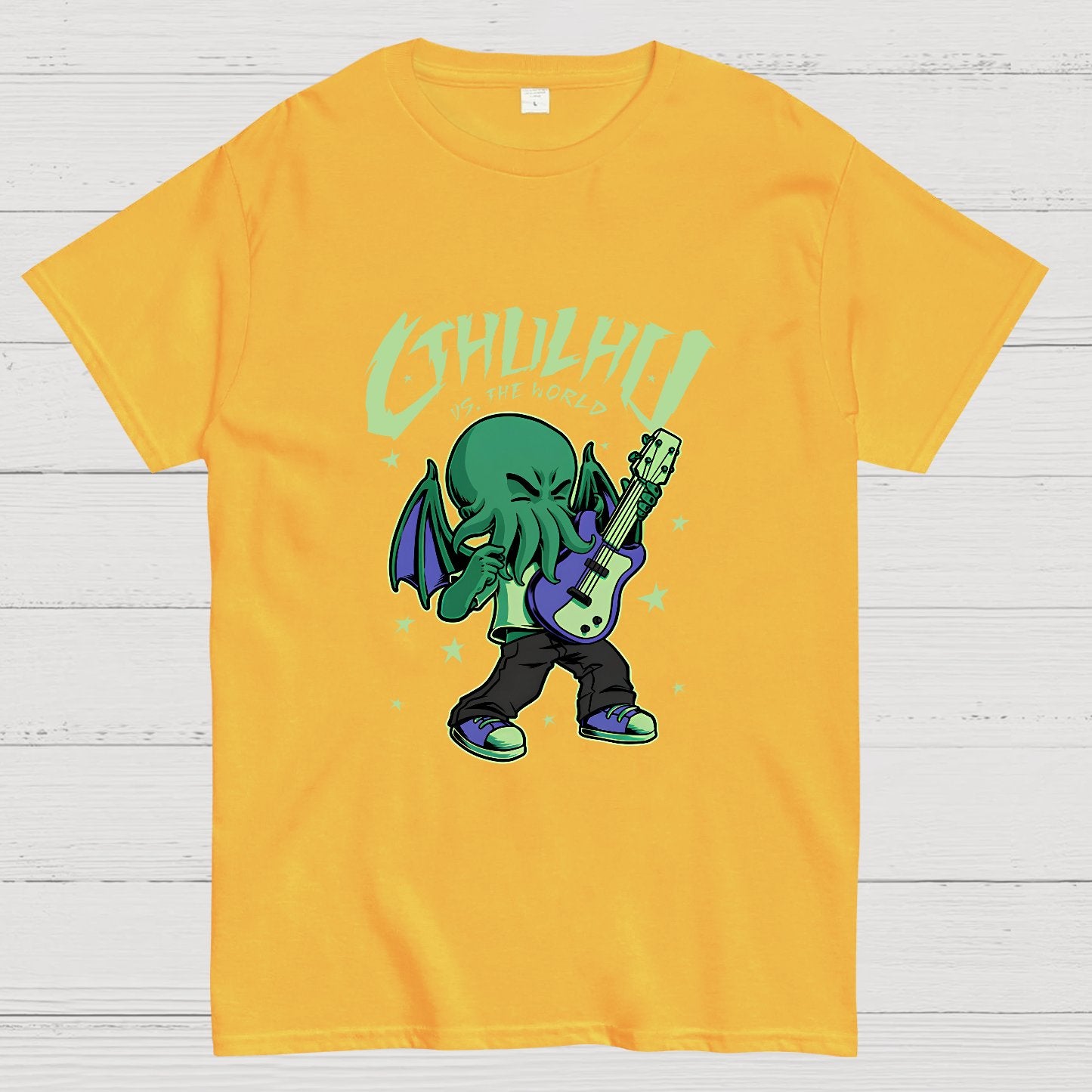 Cthulhu Playing Guitar Geek T-Shirt