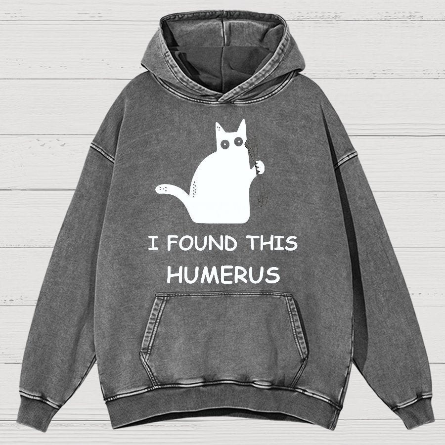 I Found This Humerus Nerdy Vintage Distressed Hoodie