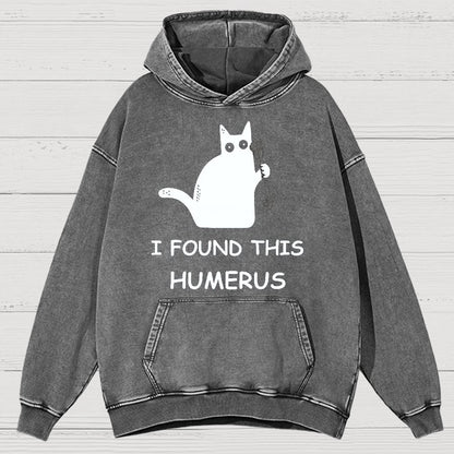 I Found This Humerus Nerdy Vintage Distressed Hoodie