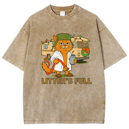 Christmas Shitters Full Cat Vintage Distressed T-shirt