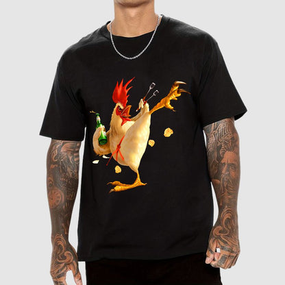Fighting Chickens Funny Geek T-Shirt