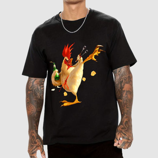 Fighting Chickens Funny Geek T-Shirt