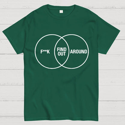 F Around and Find Out Venn Diagram Geeky T-Shirt