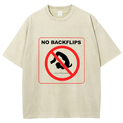 NO BACKFLIPS Vintage Distressed T-shirt
