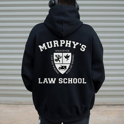Murphy's Law School  Academic Printed Back Unisex Cotton Hoodie
