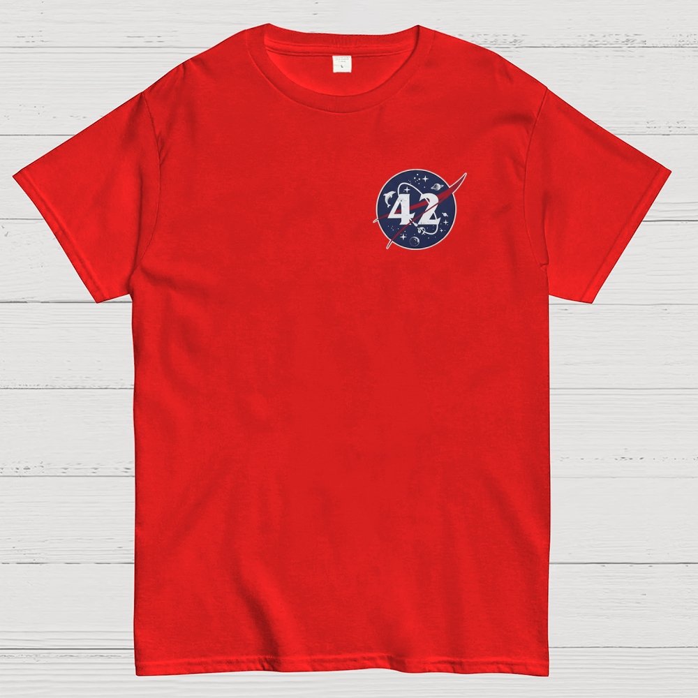 42 Life Universe and Everything Front And Back Printing Geek T-Shirt