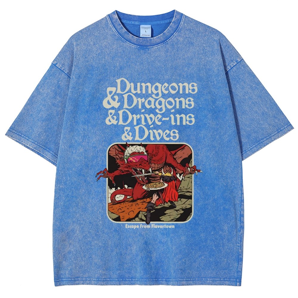 Mystic Realm Dive Ins And Dives Vintage Distressed T-shirt