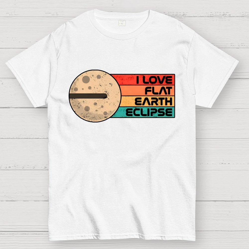 I Love Flat Earth Eclipse Geek T-Shirt