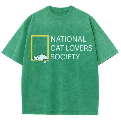 National Cat Lovers Society Vintage Distressed T-shirt