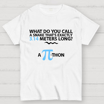 Funny Math Humor Snake Reptile 3.14 Pi Students Kids Geek T-Shirt