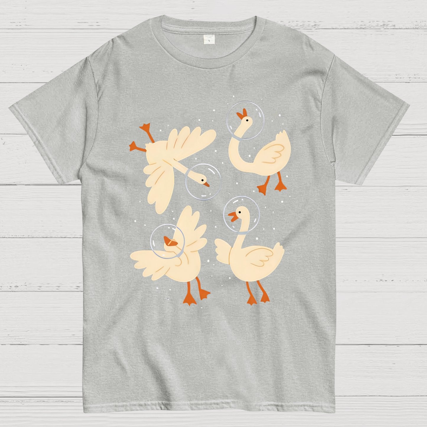 Geese In Space Nerdy T-Shirt
