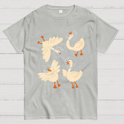 Geese In Space Nerdy T-Shirt