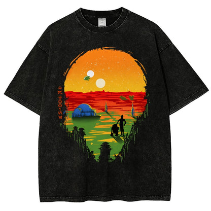 A Mysterious Planet Distant Away II Vintage Distressed T-shirt