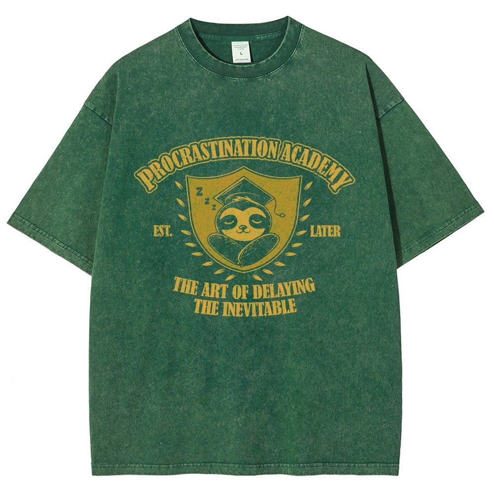 Procrastination Academy Vintage Distressed T-shirt