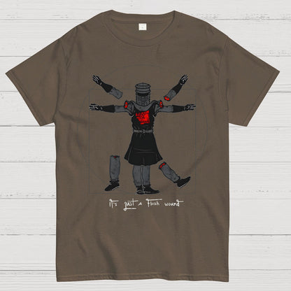 Vitruvian Man- Black Knight Geek T-Shirt