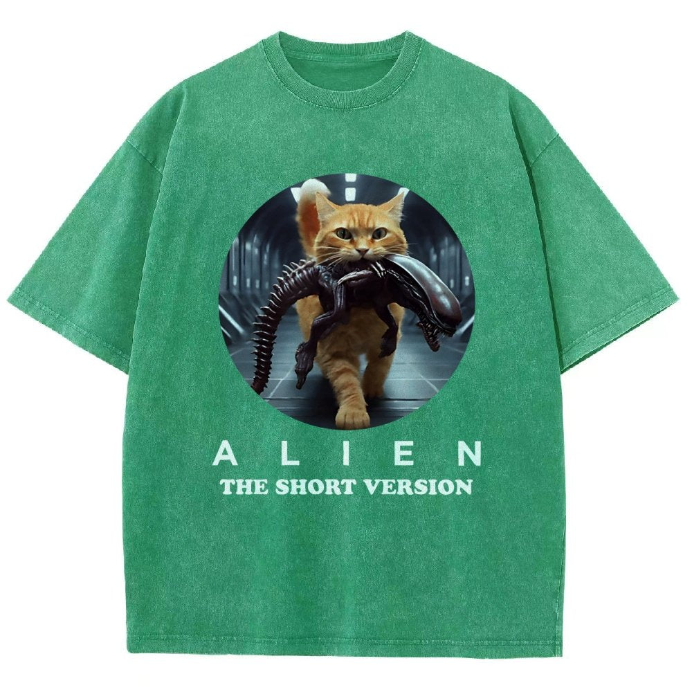 Mysterious Creature Short Version Vintage Distressed T-shirt