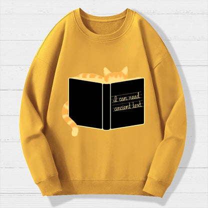 Ancient Text Geek Cotton Sweatshirt