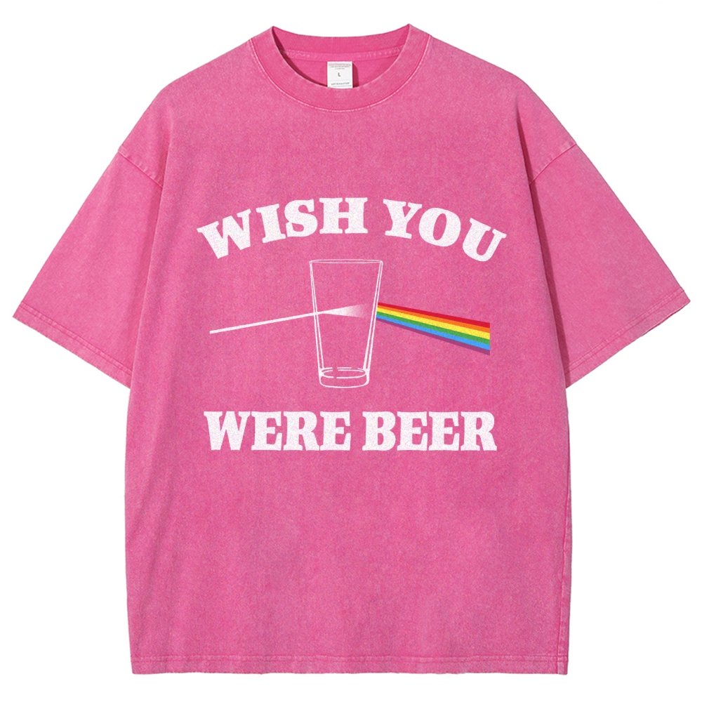 Wish You Were Beer Vintage Distressed T-shirt