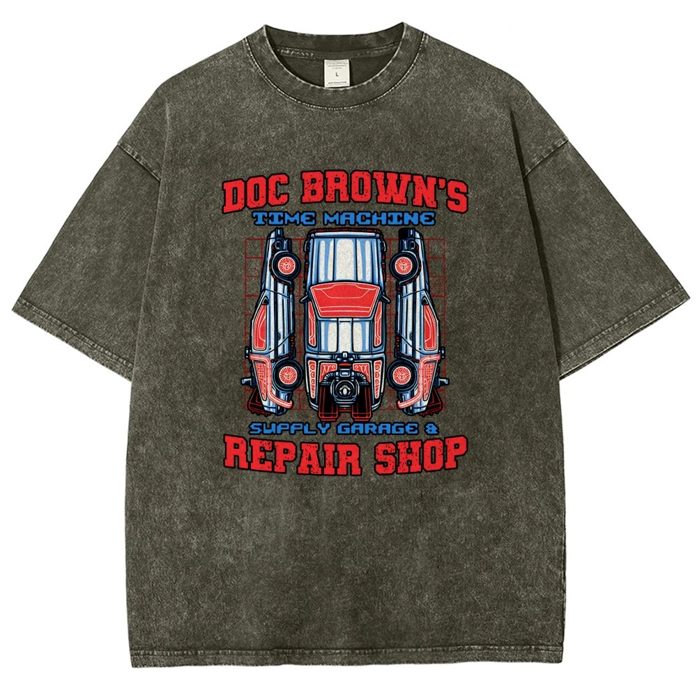Time Machine Repair Shop Vintage Distressed T-shirt