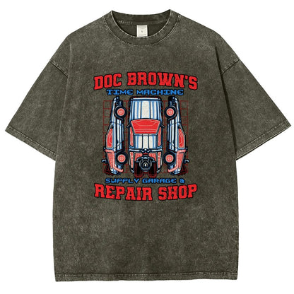 Time Machine Repair Shop Vintage Distressed T-shirt