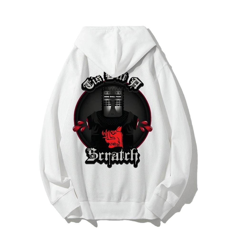 None Shall Pass - Tis But A Scratch Printed Back Unisex Cotton Hoodie