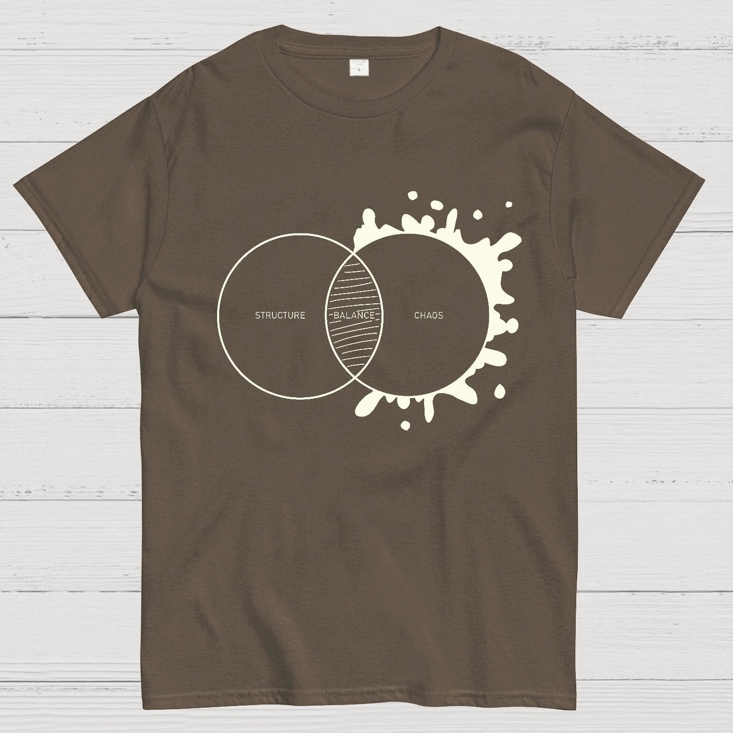 Balance Between Structure and Chaos Geeky T-Shirt