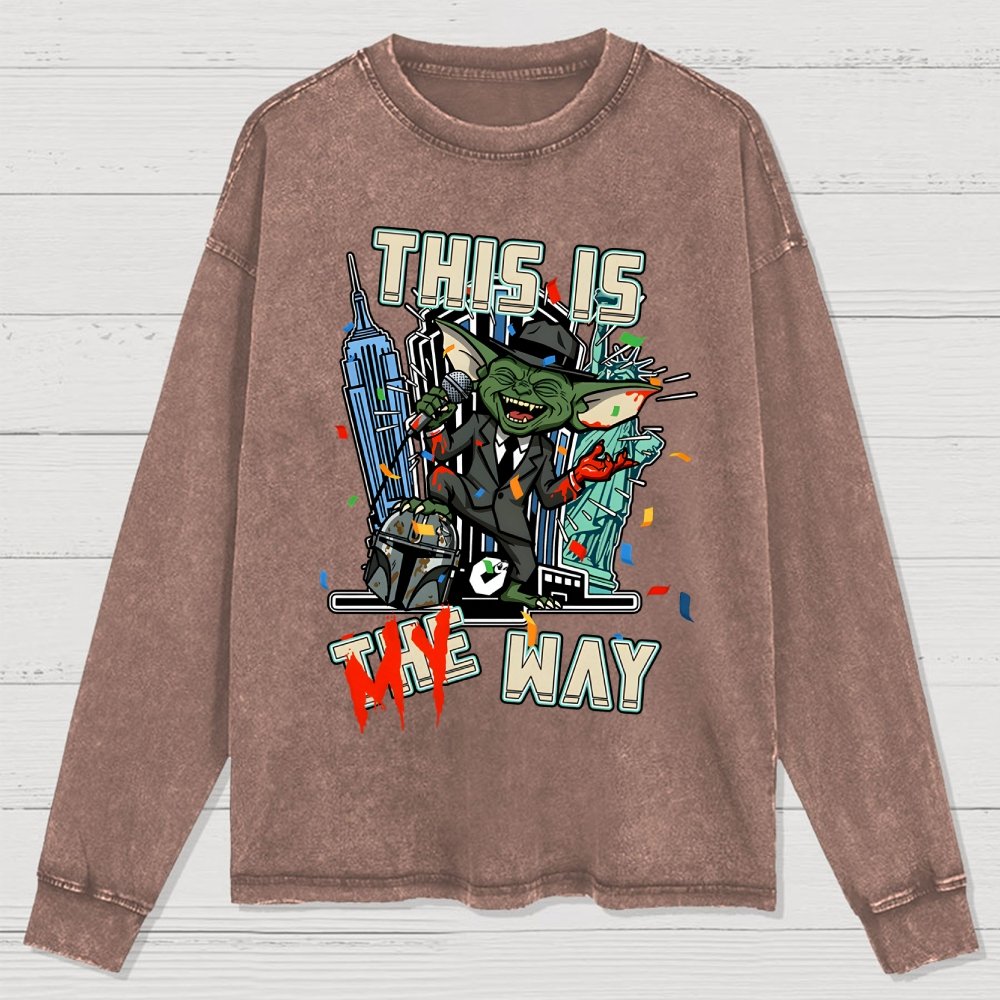 My WAY Washed Long Sleeve Tee