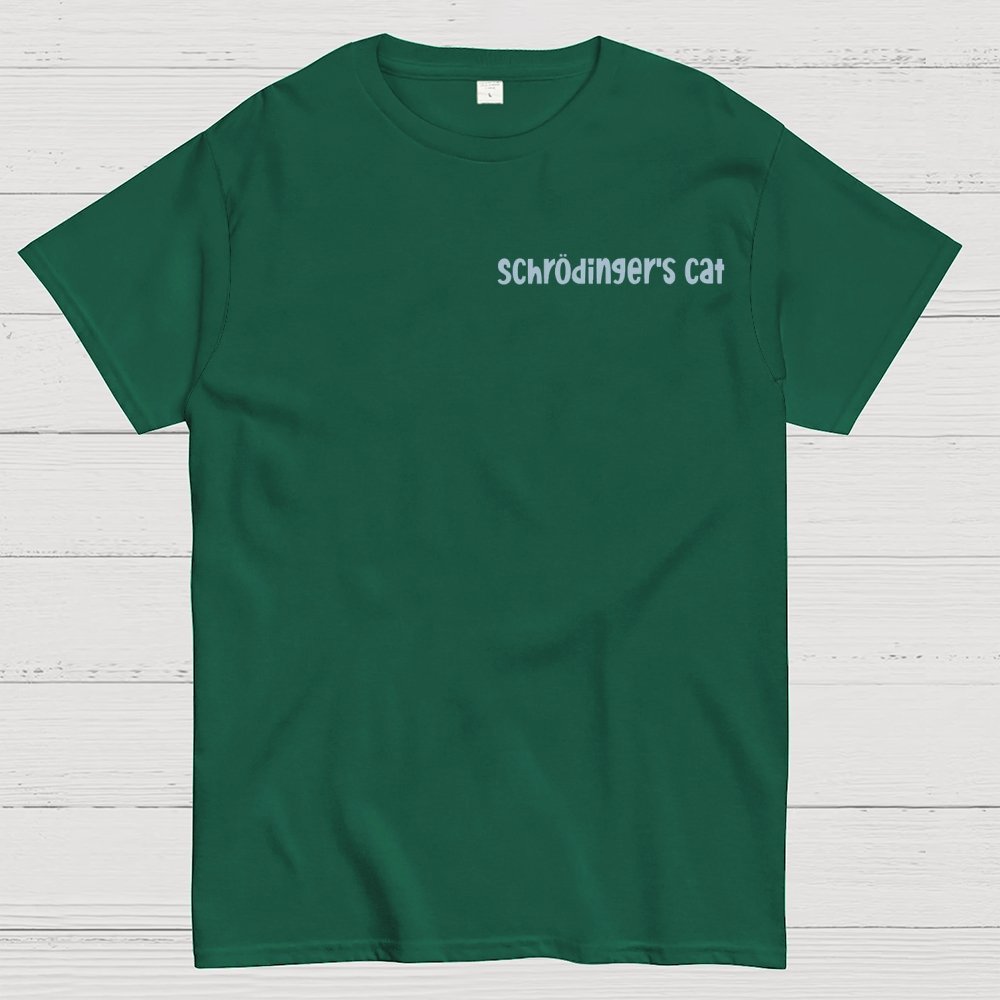 Schrodinger's Cat Escape Plan Front And Back Printing Geek T-Shirt