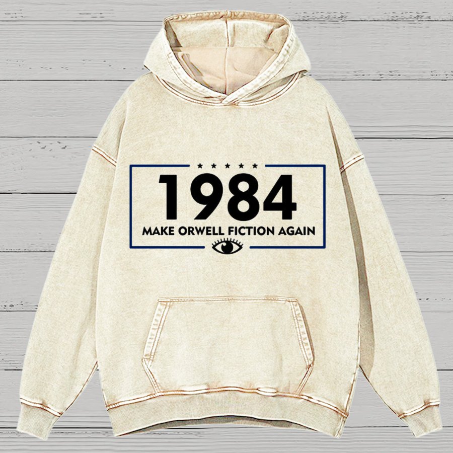 Make Dystopia Fiction Again 19XX Vintage Distressed Hoodie
