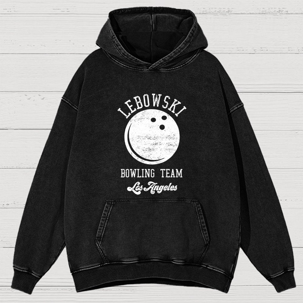 Bowling Team Vintage Distressed Hoodie