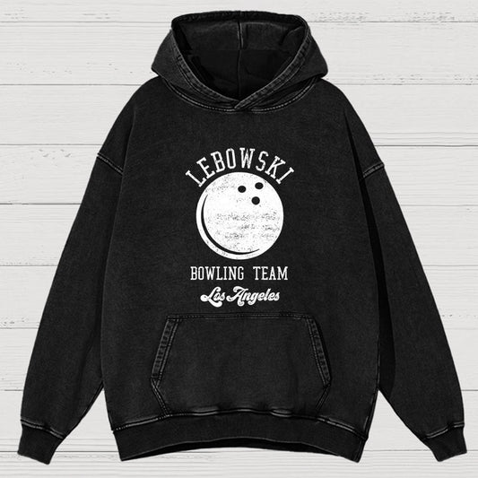 Bowling Team Vintage Distressed Hoodie