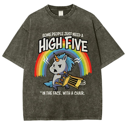 Some People Just Need A High Five Vintage Distressed T-shirt